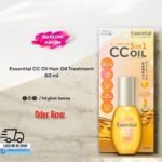 Essential CC Oil Hair Oil Treatment 60ml product packaging with honey-infused formula for smooth and shiny hair