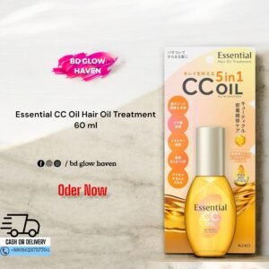 Essential CC Oil Hair Oil Treatment 60ml product packaging with honey-infused formula for smooth and shiny hair