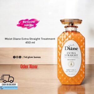 Get silky, straight hair with Diane Extra Straight Treatment (450ml)! Infused with organic argan oil & keratin, it deeply nourishes, controls frizz, and adds shine. Perfect for Bangladeshi weather! Shop now.