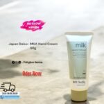 Japan Daiso MILK Hand Cream 50g – Gentle, nourishing hand moisturizer enriched with milk compounds