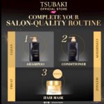 Tsubaki Premium Moist Shampoo, Conditioner, and Hair Mask Set for Salon-Quality Hair Care