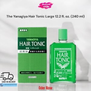 Yanagiya Hair Tonic Medicated 240ml green bottle with box – Japanese herbal hair growth product
